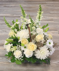 All White Basket  from Antonina's Floral Design, your florist in Hardy,VA