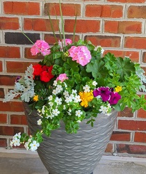 Gray Patio Planter from Antonina's Floral Design, your florist in Hardy,VA