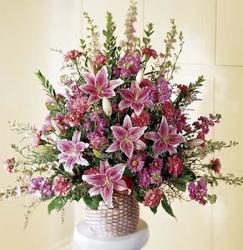 Calming Grace Floor Basket from Antonina's Floral Design, your florist in Hardy,VA