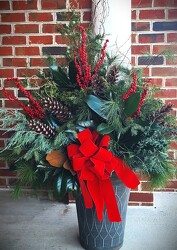 Christmas Patio Tall Arrangement from Antonina's Floral Design, your florist in Hardy,VA