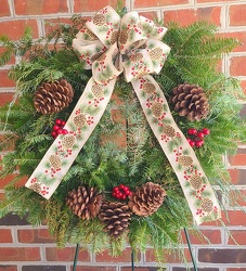Christmas Wreath 24" from Antonina's Floral Design, your florist in Hardy,VA