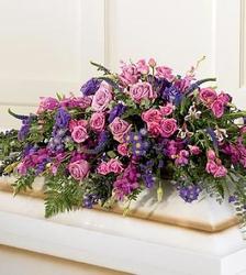 Pink & Purple Expression Casket from Antonina's Floral Design, your florist in Hardy,VA