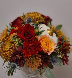 White Pumpkin Floral Arrangement from Antonina's Floral Design, your florist in Hardy,VA