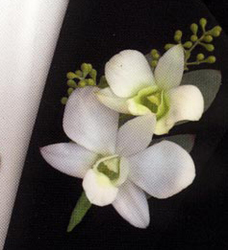 Classic Orchid Boutineer from Antonina's Floral Design, your florist in Hardy,VA